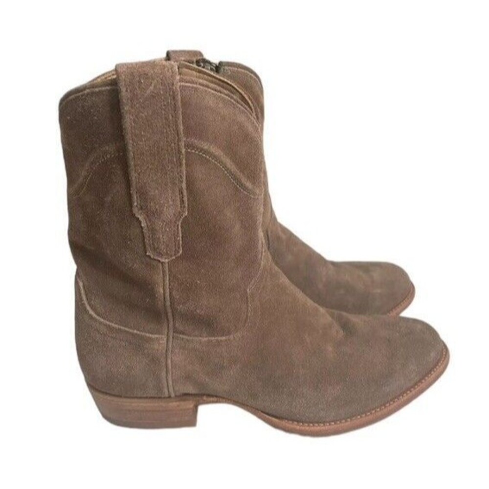 Tecovas The Dean 97829 Men's Brown Leather Side Zip Ankle Western Boots Sz 8.5EE